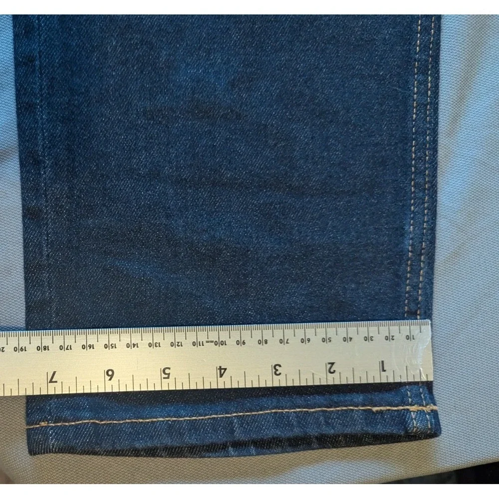 H&M &Denim Slim Jeans Mens 38x32 Blue dark Wash Stretch Tapered Denim Pants